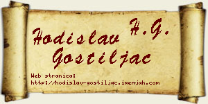 Hodislav Gostiljac vizit kartica